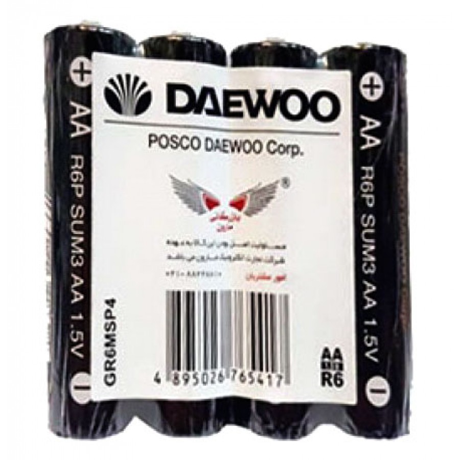 باتری قلمی چهارتایی DAEWOO مدل R6P