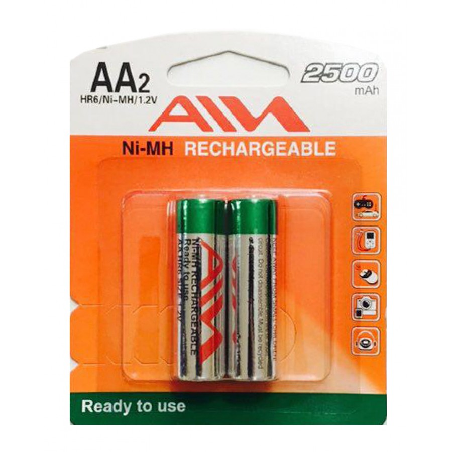باتری شارژی قلمی AIVA 2500mAh مدل HR6