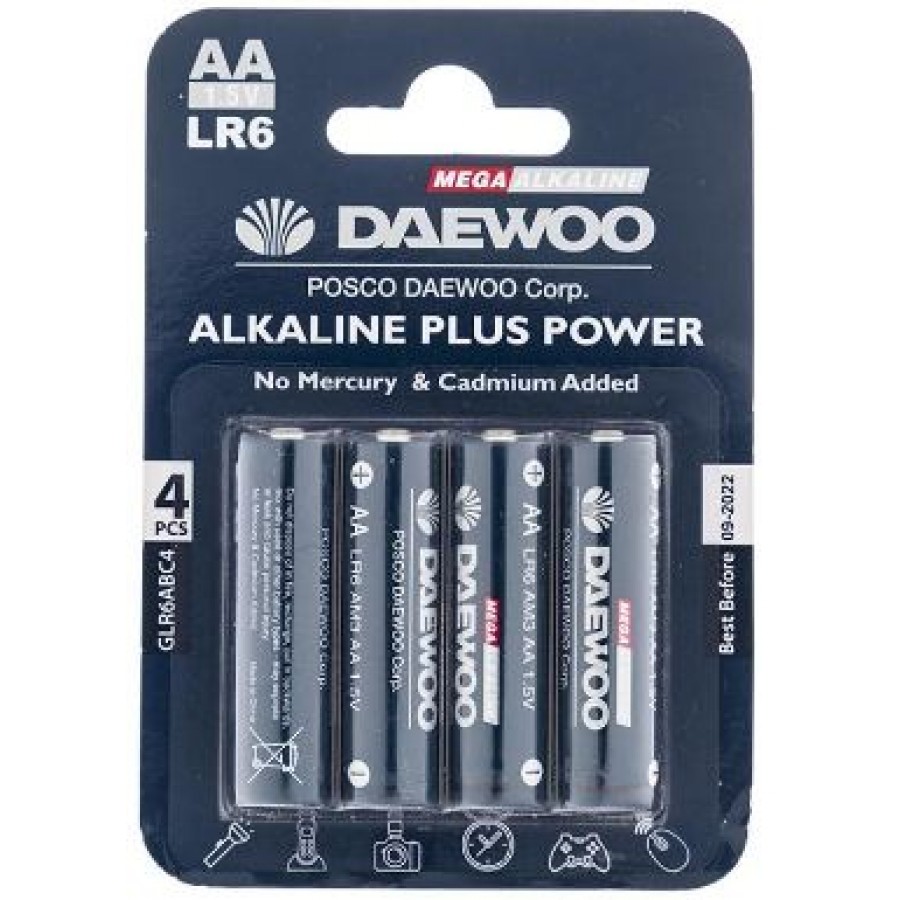 باتری قلمی چهارتایی DAEWOO Alkaline Plus مدل LR6