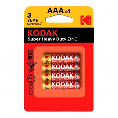 باتری نیم قلمی KODAK مدل Super Heavy Duty چهارتایی