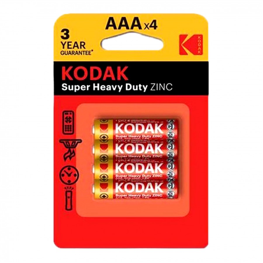 باتری نیم قلمی KODAK مدل Super Heavy Duty چهارتایی