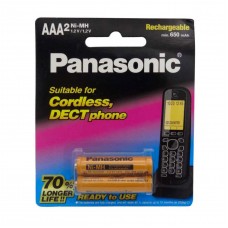 باتری شارژی نیم قلمی PANASONIC ظرفیت 650 میلی آمپر ساعت