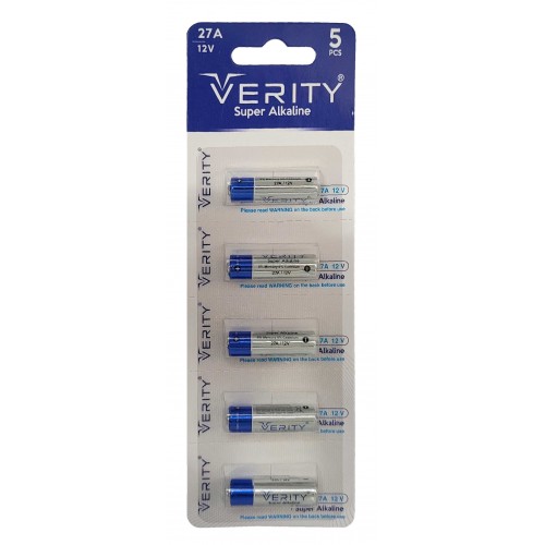 باتری 27A آمپر VERITY SUPER ALKALINE (پک 5 عددی)