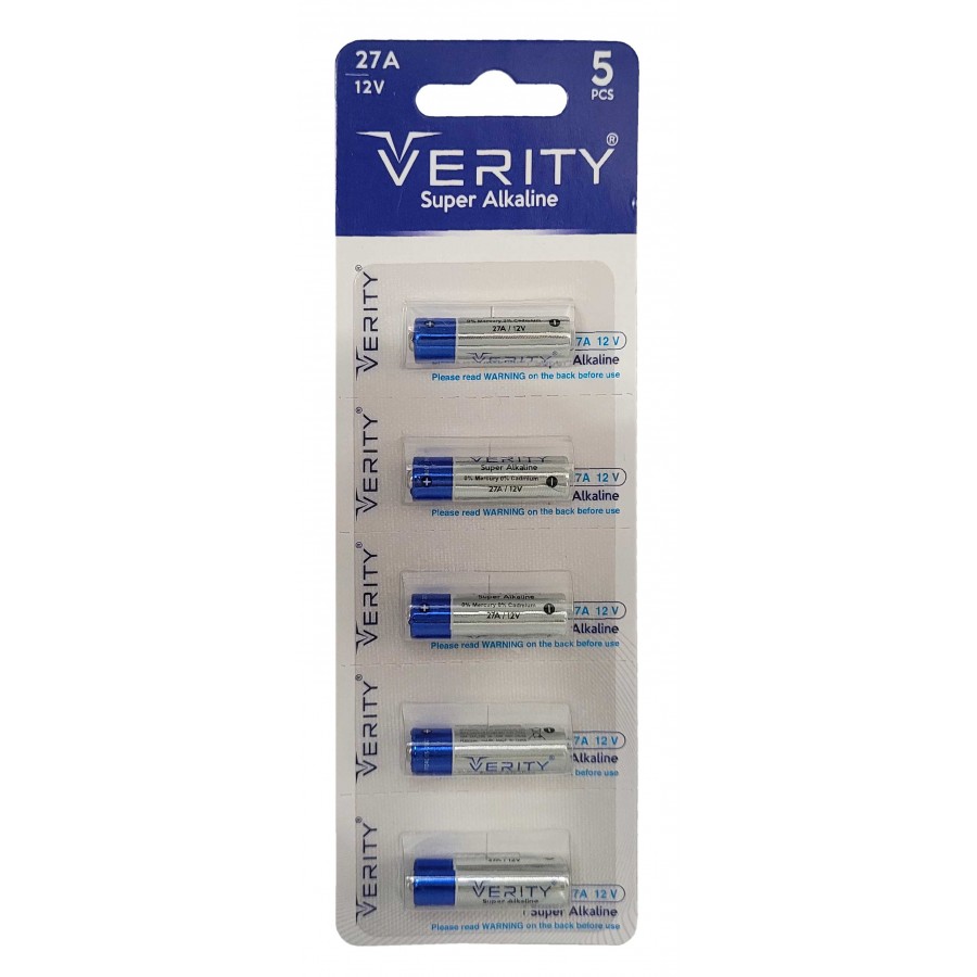باتری 27A آمپر VERITY SUPER ALKALINE (پک 5 عددی)
