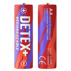 باتری شارژی قلمی دوتایی +DETEX مدل HR6 ظرفیت 2000 میلی آمپرساعت  باتری شارژی قلمی دوتایی +DETEX مدل HR6 ظرفیت 2000 میلی آمپرساعت
