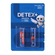 باتری نیم قلمی دوتایی DETEX+ ALKALINE مدل LR03