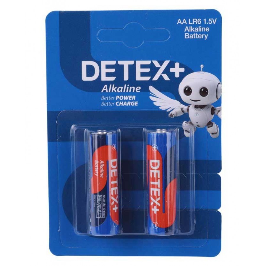 باتری قلمی دوتایی DETEX ALKALINE مدل LR6