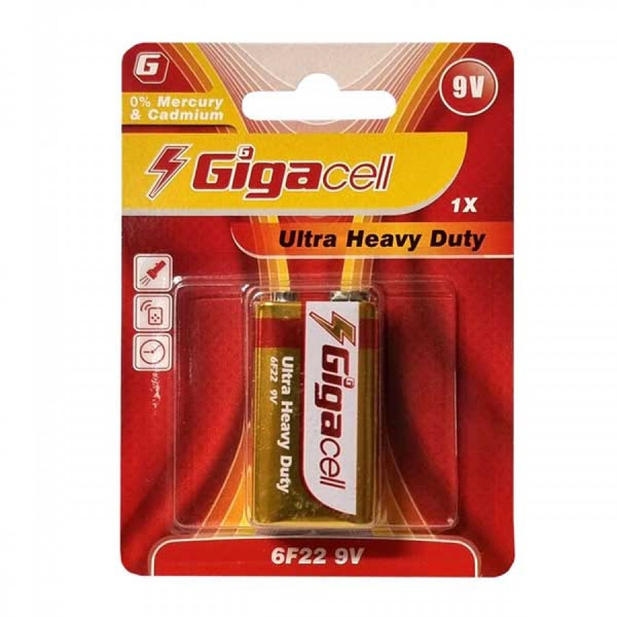 باتری کتابی 9V GIGACELL مدل 6F22