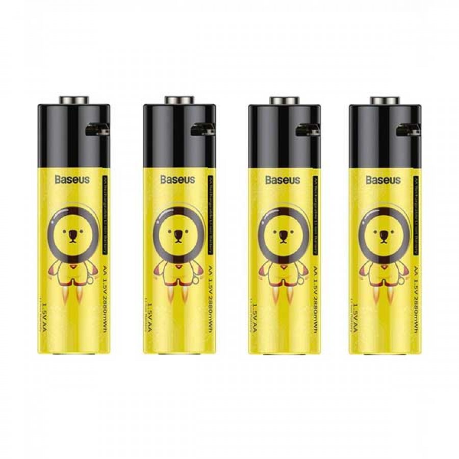 باتری شارژی قلمی چهارتایی BASEUS ظرفیت 1920 میلی آمپر ساعت