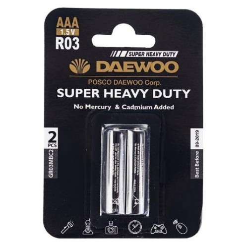 باتری نیم قلمی DAEWOO Super Heavy Duty مدل R03