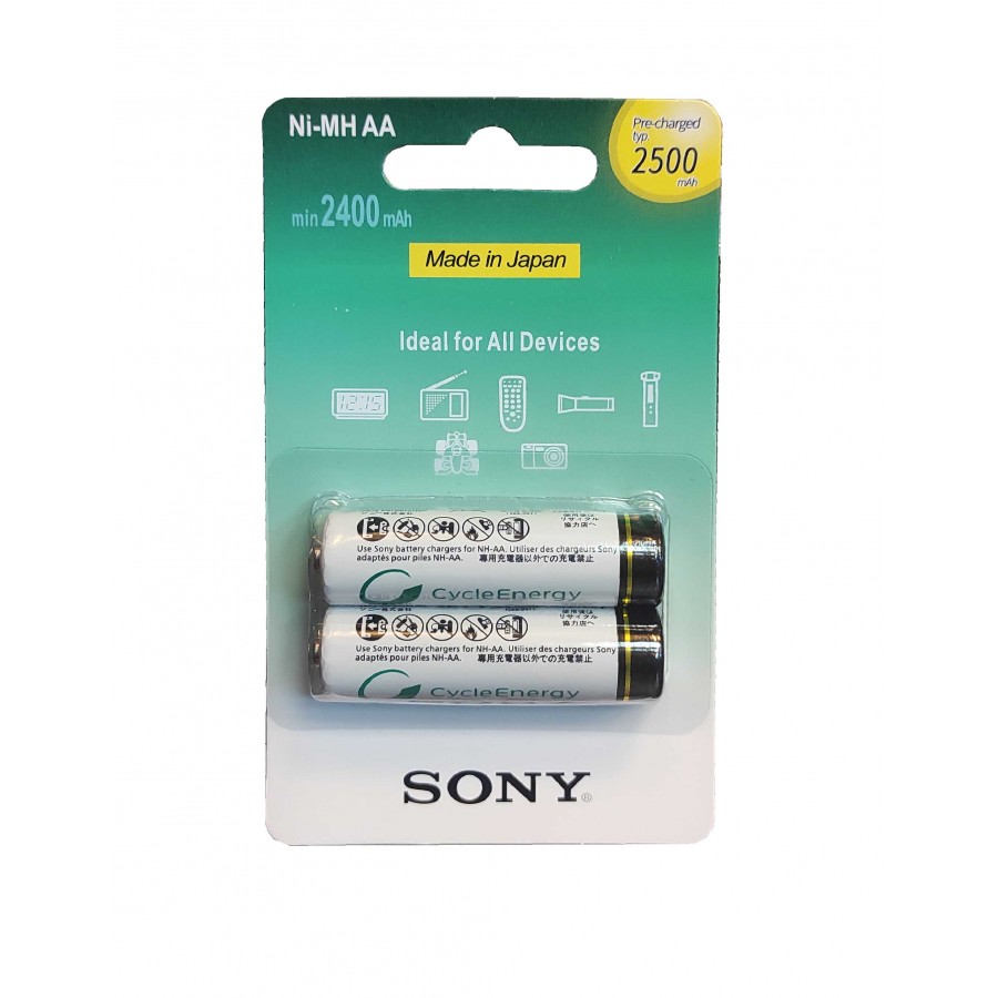 باتری شارژی قلمی دوتایی SONY مدل NI-MH ظرفیت 2500 میلی آمپرساعت