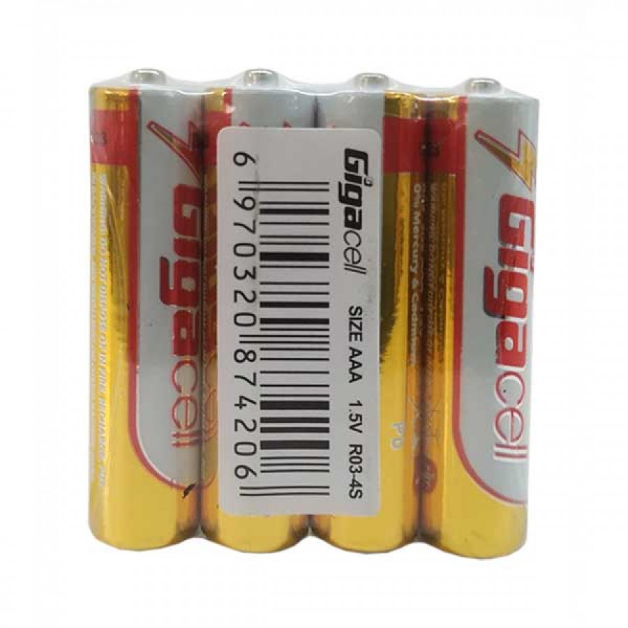 باتری نیم قلمی شیرینگ چهارتایی GIGACELL