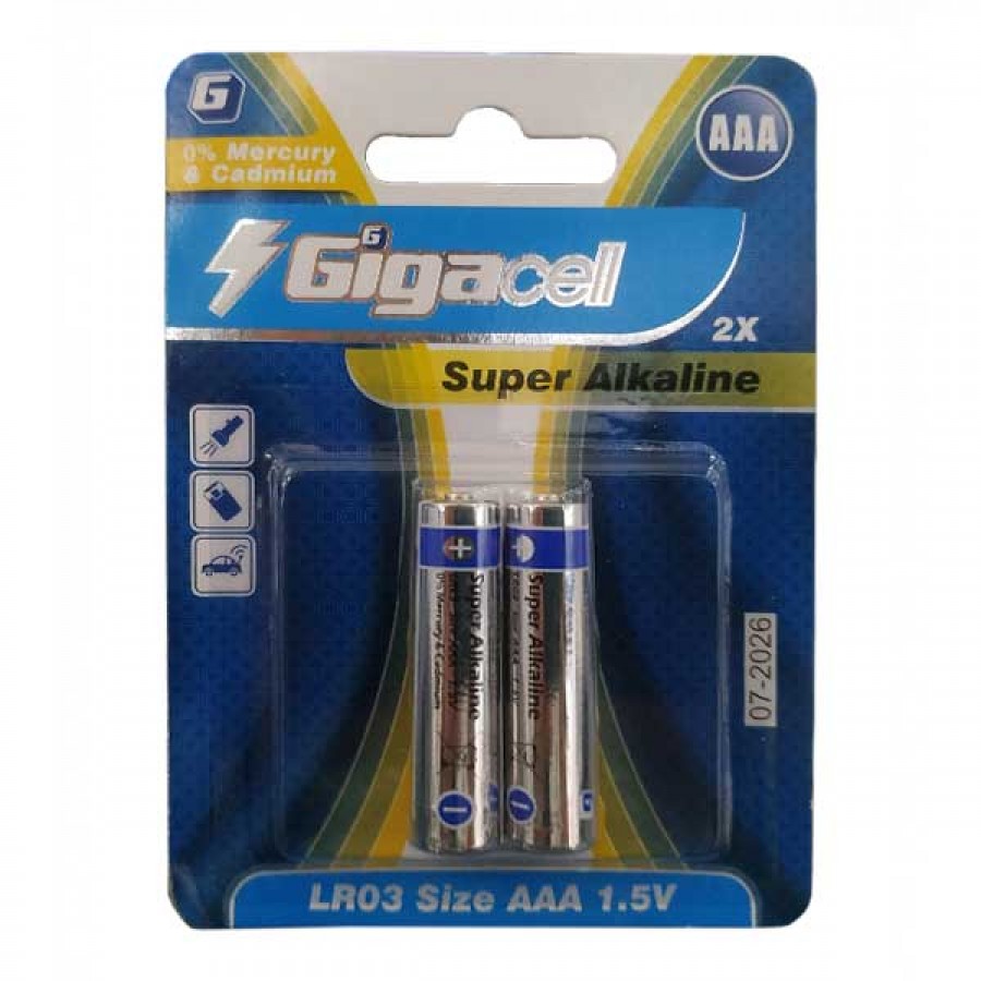 باتری نیم قلمی Gigacell super Alkaline مدل LR03