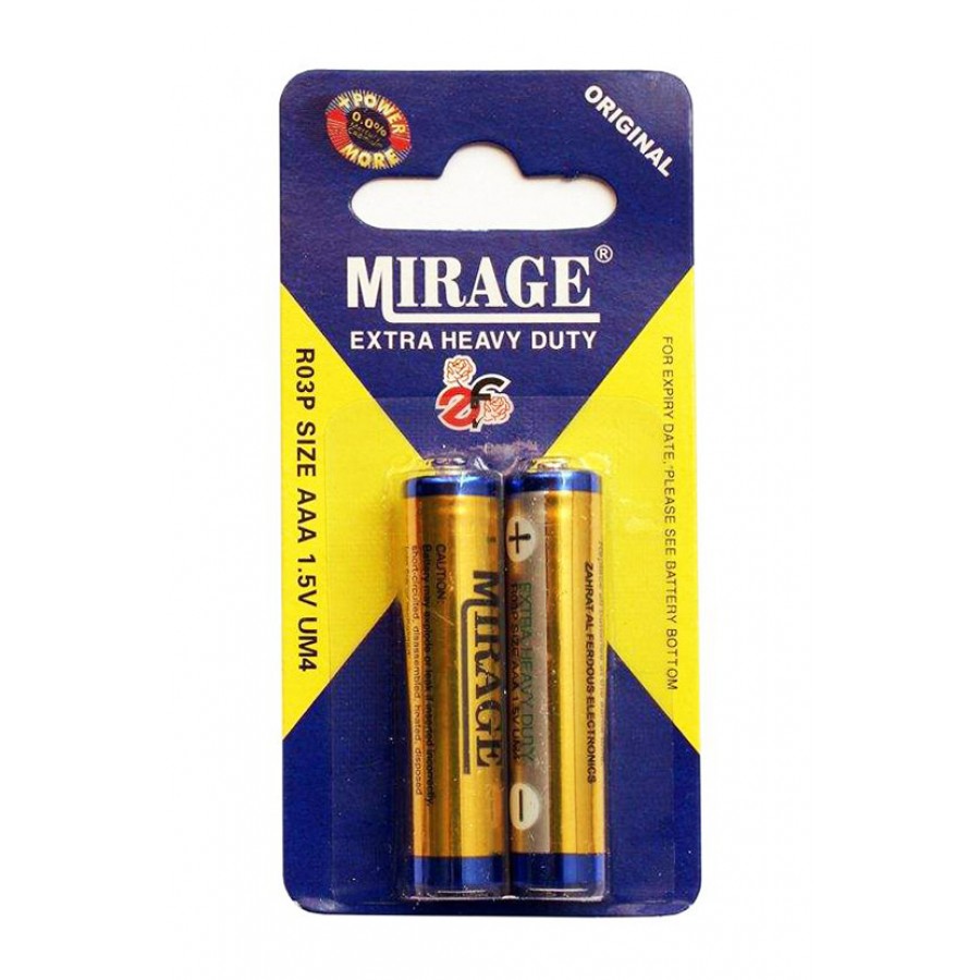 باتری نیم قلمی دوتایی MIRAGE Super Heavy Duty