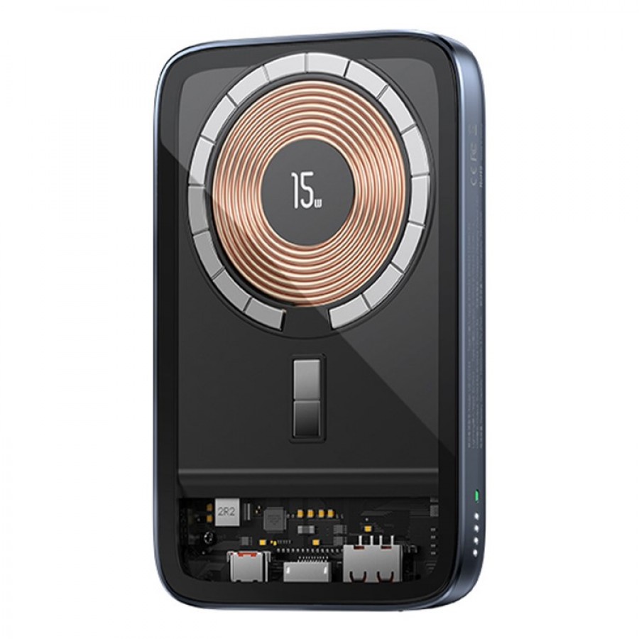 پاوربانک وایرلس مگنتی 10000 میلی آمپر USAMS فست شارژ مدل US-CD184 پاوربانک وایرلس مگنتی 10000 میلی آمپر USAMS فست شارژ مدل US-CD184