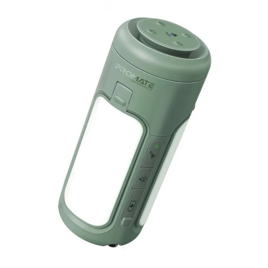 کیت چندمنظوره کمپینگ PROMATE مدل CAMPMATE-4|چراغ LED، پاوربانک 6000mAh و اسپیکر بلوتوث