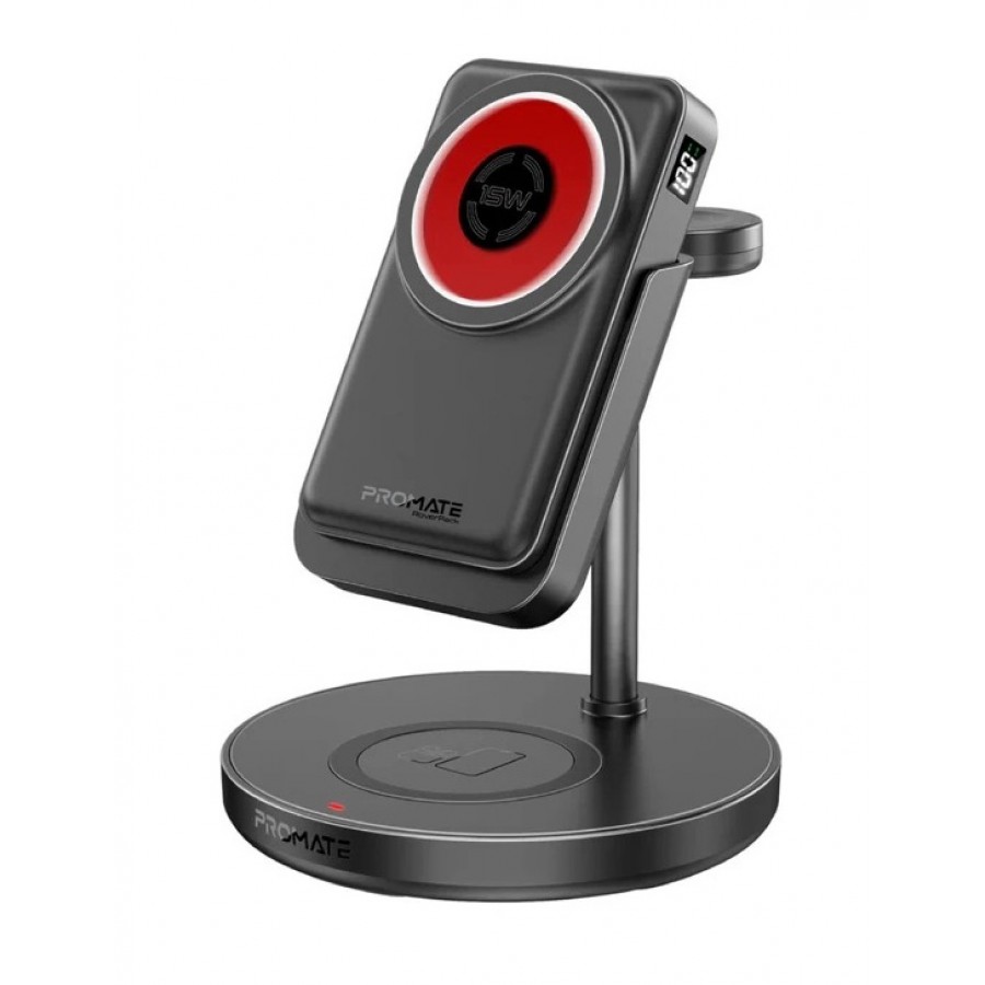 پاوربانک وایرلس 10000 میلی آمپر PROMATE فست شارژ مدل ROVERPACK