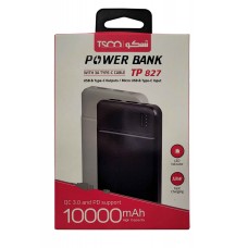 پاوربانک 10000 میلی آمپر TSCO فست شارژ 18 وات مدل TP 827 
