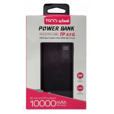پاوربانک 10000 میلی آمپر TSCO فست شارژ 20 وات مدل TP 831L 