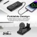 پاوربانک وایرلس 10000 میلی آمپر PROMATE فست شارژ 5 در 1 مدل POWERPACK-FOLD