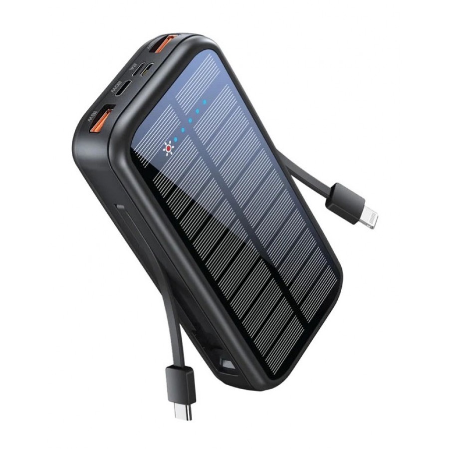 پاوربانک وایرلس خورشیدی 20000 میلی آمپر PROMATE فست شارژ مدل SOLARTANK-20PDCI