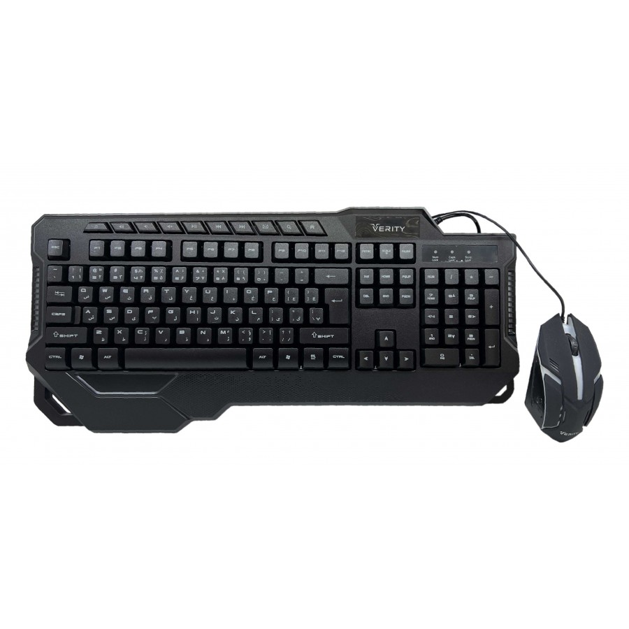 کیبورد و ماوس باسیم گیمینگ VERITY مدل V-KB6121GCW