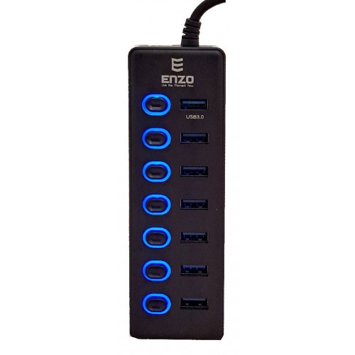 هاب کلیددار 7 پورت ENZO مدل UH-70A دارای پورت TYPE-C