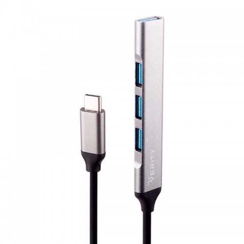 هاب 4 پورت VERITY TYPE-C USB3.0 مدل H410 T