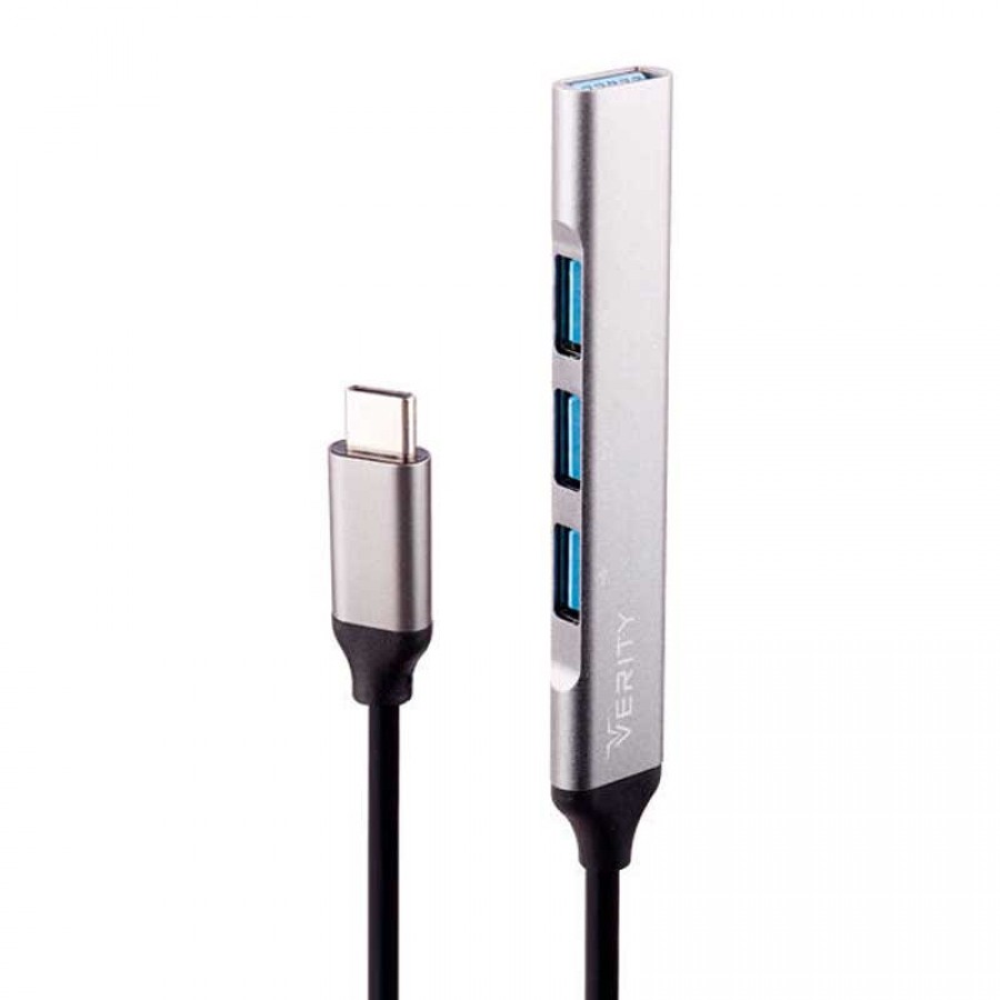 هاب 4 پورت VERITY TYPE-C USB3.0 مدل H410 T