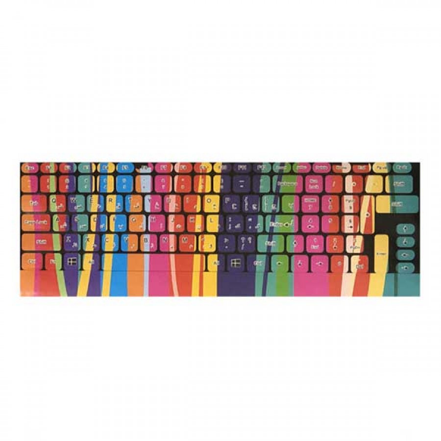 برچسب حروف فارسی کیبورد طرح رنگی