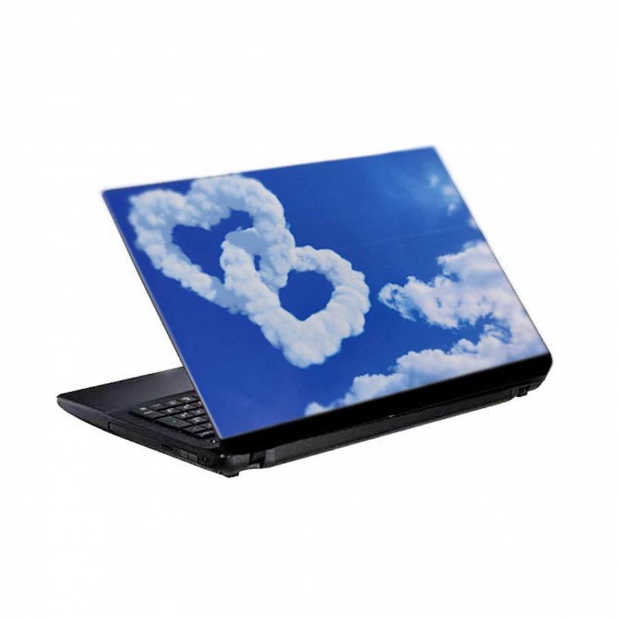 برچسب پشت لپ تاپ مدل ابر قلبی