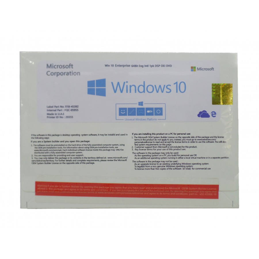 سیستم عامل اورجینال ویندوز 10 نسخه ENTERPRISE نشررایکا