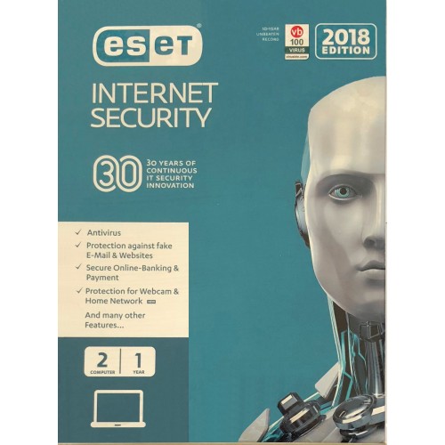 آنتی ویروس اورجینال ESET 2018 (یکساله دو کاربره به همراه دو کاربر موبایل)