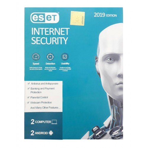 آنتی ویروس اورجینال ESET 2019 (یکساله دو کاربره)