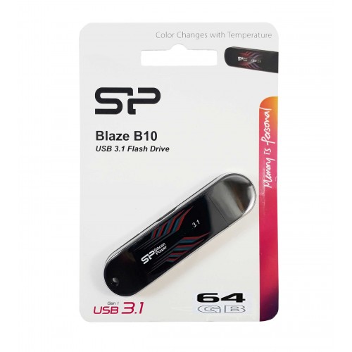 فلش مموری SILICON POWER USB3.2 مدل Blaze B10 با ظرفیت 64 گیگابایت فلش مموری SILICON POWER USB3.2 مدل Blaze B10 با ظرفیت 64 گیگابایت