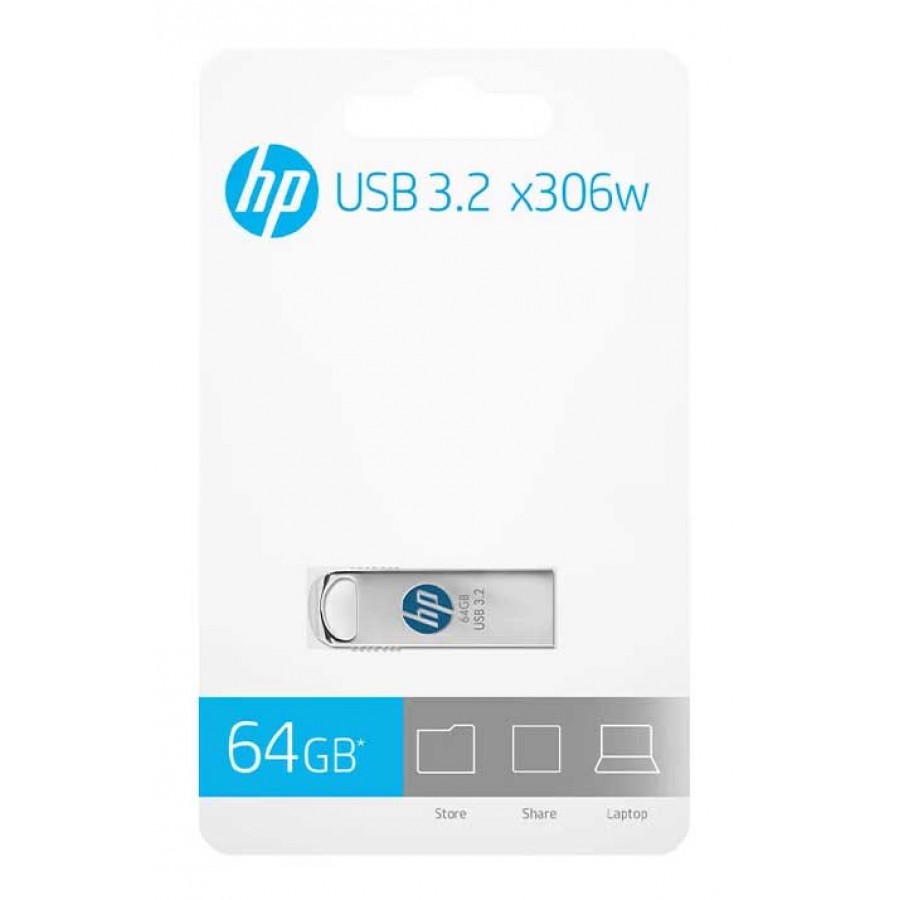 فلش مموری HP USB3.2 مدل x306w ظرفیت 64 گیگابایت