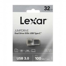 فلش مموری LEXAR OTG TYPE-C مدل D35C USB3.0 با ظرفيت 32 گيگابايت 