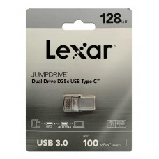 فلش مموری LEXAR OTG TYPE-C مدل D35C USB3.0 با ظرفيت 128 گيگابايت 