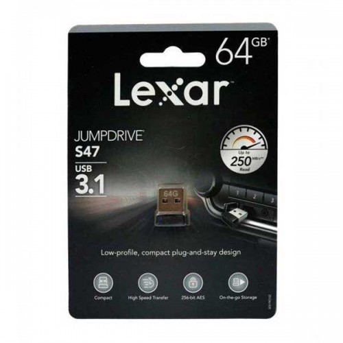فلش مموری LEXAR USB3.1 مدل S47 ظرفيت 64 گيگابايت