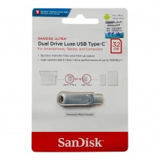 فلش مموری SanDisk TYPE-C OTG مدل Dual Drive Luxe USB3.1 با ظرفيت 32 گيگابايت 