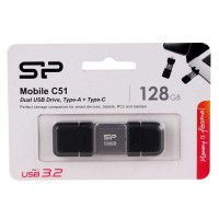 فلش مموری SILICON POWER TYPE-C OTG USB3.2 مدل C51 با ظرفيت 128 گيگابايت