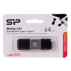 فلش مموری SILICON POWER TYPE-C OTG USB3.2 مدل C51 با ظرفيت 64 گيگابايت
