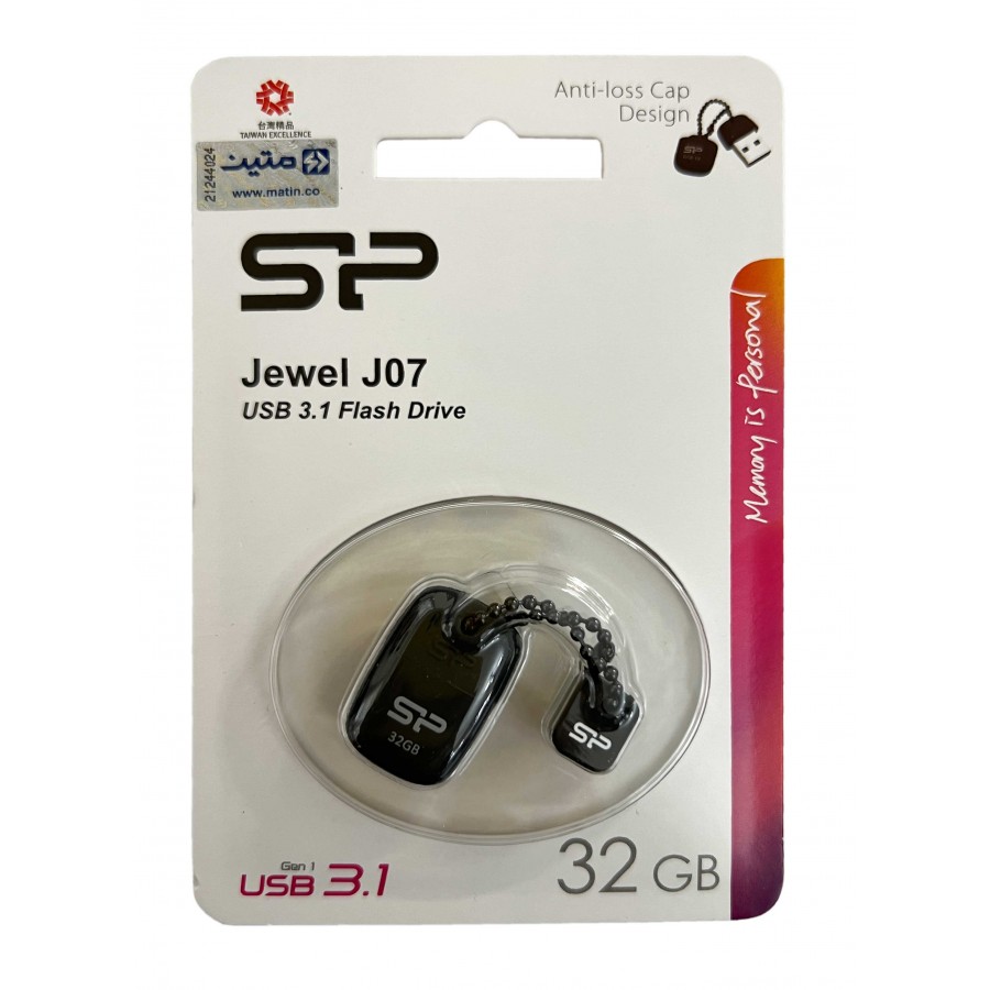 فلش مموری SILICON POWER USB3.1 مدل J07 ظرفیت 32 گیگابایت