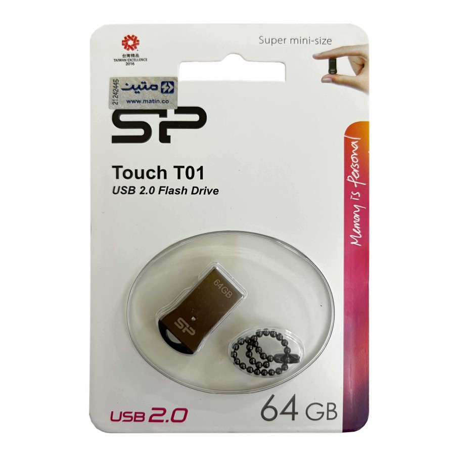 فلش مموری SILICON POWER مدل TOUCH T01 ظرفیت 64 گیگابایت