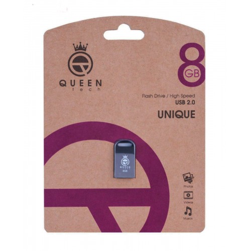 فلش QUEEN TECH مدل UNIQUE ظرفیت 8 گیگابایت