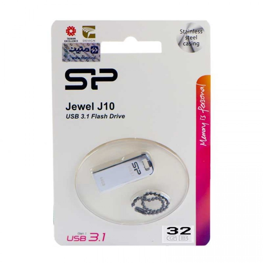 فلش مموری SILICON POWER USB3.1 مدل Jewel J10 با ظرفیت 32 گیگابایت