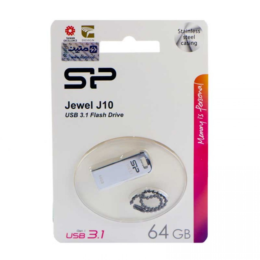 فلش مموری SILICON POWER Jewel J10 USB3.1 با ظرفیت 64 گیگابایت