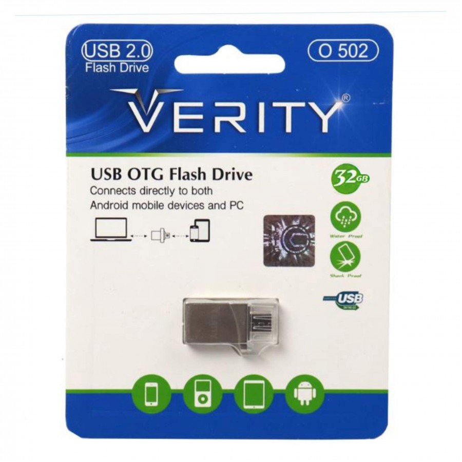 فلش مموری VERITY مدل O 502 OTG MICRO USB با ظرفيت 32 گيگابايت