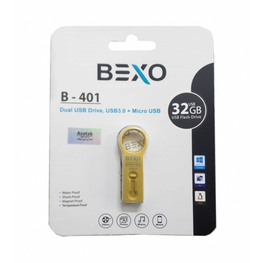 فلش مموری BEXO مدل B-401 OTG USB3.0 ظرفیت 32 گیگابایت