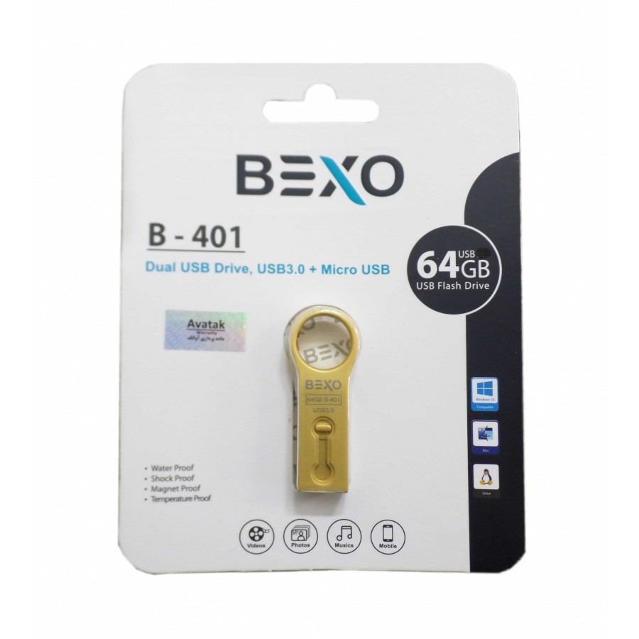 فلش مموری BEXO مدل B-401 OTG USB3.0 ظرفیت 64 گیگابایت